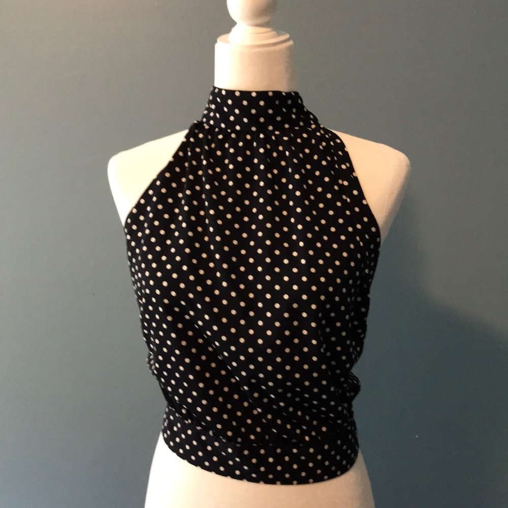 Backless halter top